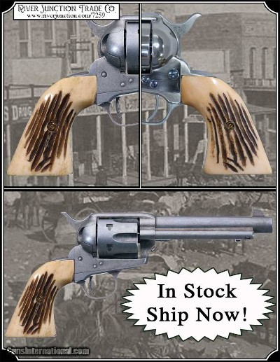 Original Period Jigged Bone Grips from a "Mexican Colt" Great fit for Uberti M1873