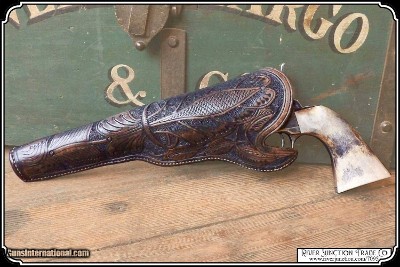 J.C. Stewart Slim Jim Style Holster for 7.5 - 8 in Barrel Left Hand - Image 3 of 10