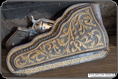 Fancy cactus fiber & Leather Right Hand Holster for Colt Lighting - Image 3 of 8