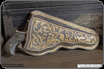 Fancy cactus fiber & Leather Right Hand Holster for Colt Lighting - Image 2 of 8