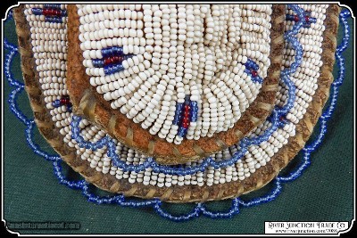 Hand Made Leather Holster with Traditional Beading - Image 8 of 9