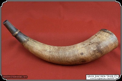 Large Antique militia Powder Horn - Image 3 of 7