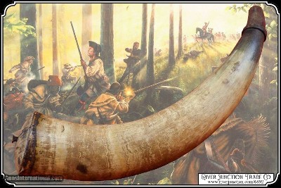 Large Antique militia Powder Horn - Image 2 of 7