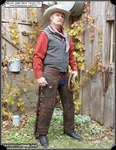 Original Antique shotgun chaps usable.