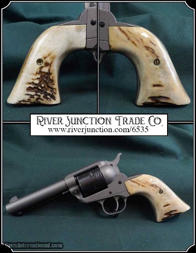 Old Vaquero, Wrangler and more Ruger Grips ~ Hand made Sambar Stag two piece Grips