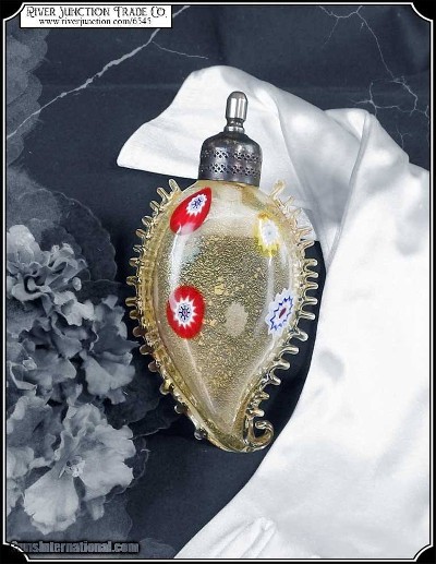One of a kind "Rare" Venetian / Murano Millefiori glass scent bottle