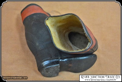 A Rare, Antique, Civil War Style, Childs rubber Boots. - Image 8 of 9