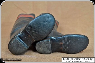 A Rare, Antique, Civil War Style, Childs rubber Boots. - Image 4 of 9