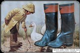 A Rare, Antique, Civil War Style, Childs rubber Boots. - 2 of 9