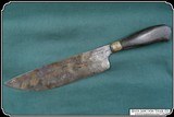 Original 19th Century hand forged scalping knife and beaded sheath - 5 of 14