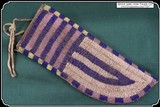 Original 19th Century hand forged scalping knife and beaded sheath - 12 of 14