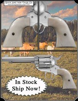 New Vaquero Smooth Bone Grips - Hand Crafted RJT# 7332