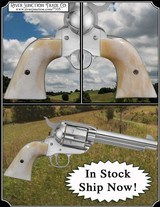 Natural Bone Hand Crafted New Vaquero Grips RJT# 7335 - 1 of 8