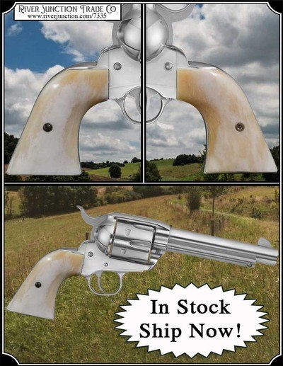 Natural Bone Hand Crafted New Vaquero Grips RJT# 7335