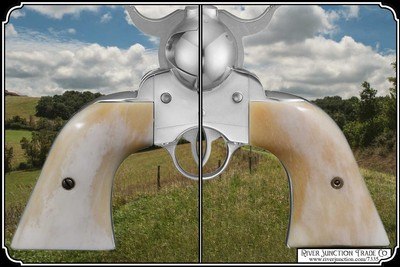 Natural Bone Hand Crafted New Vaquero Grips RJT# 7335 - Image 4 of 8