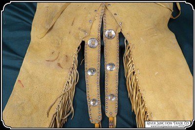 Sioux Elk Hide Leggings - Image 4 of 11