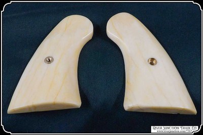 Light Antiqued Smooth Bone Grips for the 1895 Colt New Navy Civilian RJT# 7367 - Image 7 of 8