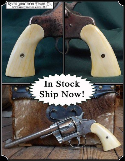 Light Antiqued Smooth Bone Grips for the 1895 Colt New Navy Civilian RJT# 7367