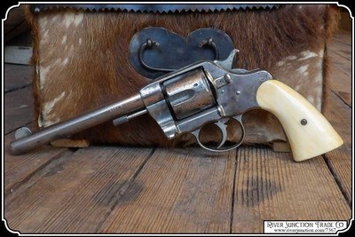 Light Antiqued Smooth Bone Grips for the 1895 Colt New Navy Civilian RJT# 7367 - Image 3 of 8