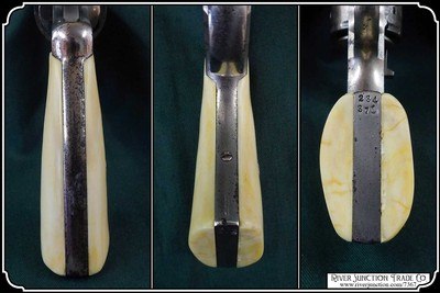 Light Antiqued Smooth Bone Grips for the 1895 Colt New Navy Civilian RJT# 7367 - Image 5 of 8