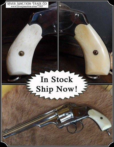 Character Filled Smooth Bone Grips for the Merwin Hulbert .38 RJT# 7365