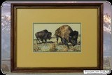 Grazing Bison Watercolor by Patrycia Ann Herndon in 1978 - 2 of 6