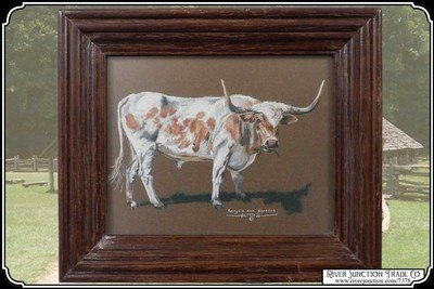 Longhorn Done in Pastel by Patrycia Ann Herndon - Image 2 of 7