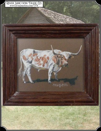 Longhorn Done in Pastel by Patrycia Ann Herndon