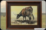 Lone Grazing Longhorn Watercolor by Patrycia Ann Herndon - 2 of 7
