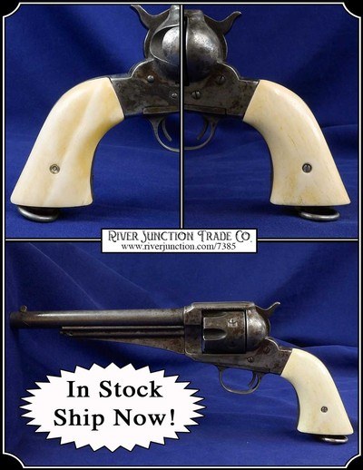 Model 1875/1895 Uberti Remington Smooth Bone Grips RJT# 7385 - Image 1 of 9