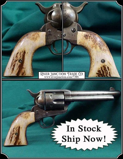 Elk with Bark Grips for the Model 1873 SA For 2nd Gen Colt RJT# 7386 - Image 1 of 8