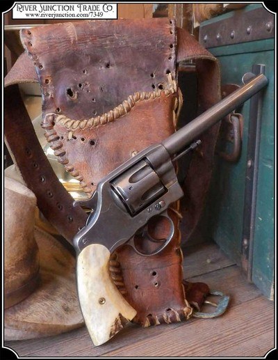 Colt 1895 double action with original bunkhouse made Holster and belt