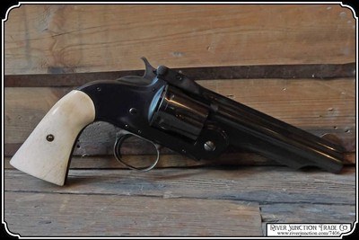 Smooth Uberti Smith and Wesson American Model 3 Bone Grips RJT# 7406 - Image 3 of 7