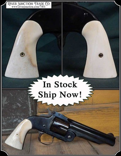 Smooth Uberti Smith and Wesson Model 3 American Bone Grips RJT# 7401 - Image 1 of 8