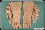 Native American Indian Beaded Gauntlet Gloves with Fringe - 4 of 11