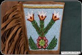 Native American Indian Beaded Gauntlet Gloves with Fringe - 5 of 11