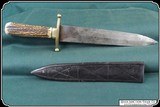 Dagger with Stag Handle and Sheath Civil War era - 4 of 12
