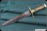 Dagger with Stag Handle and Sheath Civil War era - 5 of 12