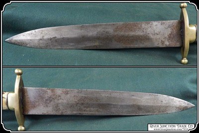 Dagger with Stag Handle and Sheath Civil War era - Image 7 of 12