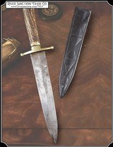 Dagger with Stag Handle and Sheath Civil War era - 1 of 12