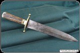 Dagger with Stag Handle and Sheath Civil War era - 6 of 12
