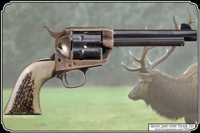 Elk Antler with Bark for Colt 1st, 2nd, and 3rd Gen Light Antique RJT# 7459 - Image 2 of 8