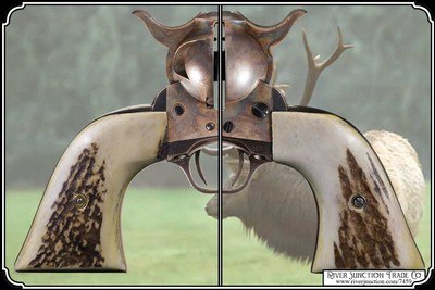 Elk Antler with Bark for Colt 1st, 2nd, and 3rd Gen Light Antique RJT# 7459 - Image 4 of 8