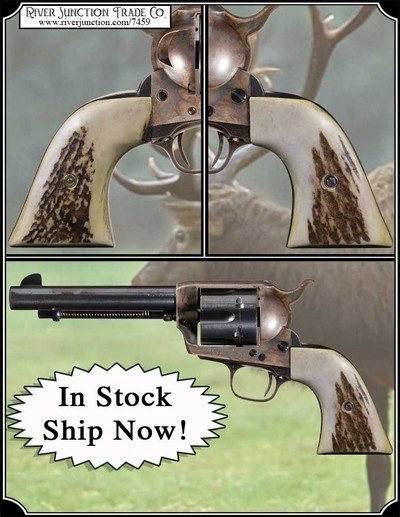 Elk Antler with Bark for Colt 1st, 2nd, and 3rd Gen Light Antique RJT# 7459 - Image 1 of 8