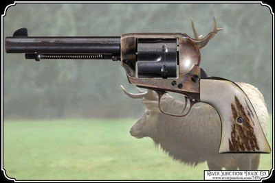 Elk Antler with Bark for Colt 1st, 2nd, and 3rd Gen Light Antique RJT# 7459 - Image 3 of 8