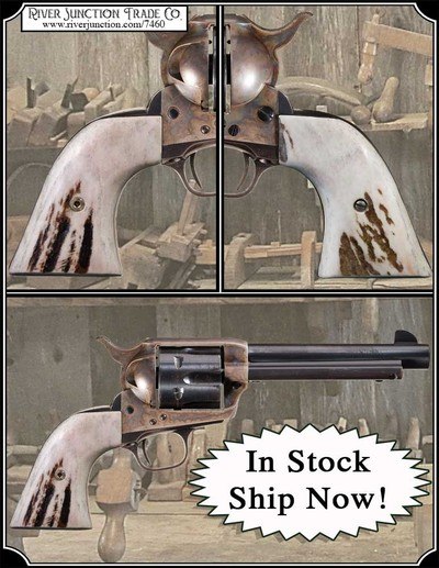 For Colt 1st and 2nd Gen Elk Antler Grips with Bark RJT# 7460 - Image 1 of 8