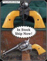 Like John Wayne's grips 1920s - 40s Catalin Dark Yellow Grips RJT#7467 - Image 1 of 6