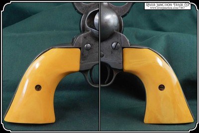 Like John Wayne's grips 1920s - 40s Catalin Dark Yellow Grips RJT#7467 - Image 4 of 6