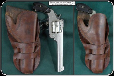 Holster for Colt New Service, Colt SAA, S&W & other large frame 5 1/2. 6, and 61/2 in Barreled revolvers RJT#7466 - Image 3 of 8
