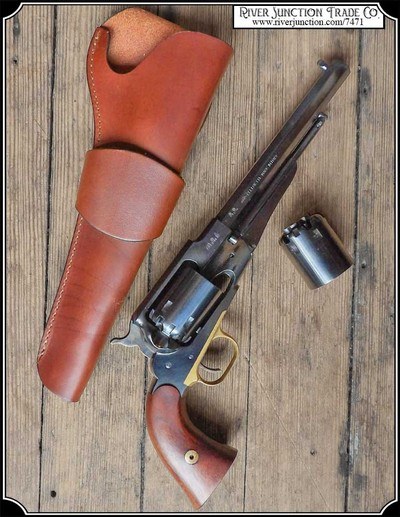 Remington M1858 Army .44 Cal Percussion by Pietta Black Powder Revolver EXTRA cylinder and HOLSTER RJT#7471